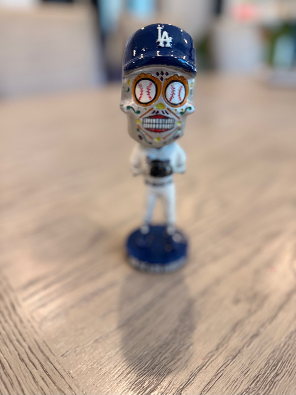 Los Angeles Dodgers Navy Sugar Skull Bobblehead Figurine